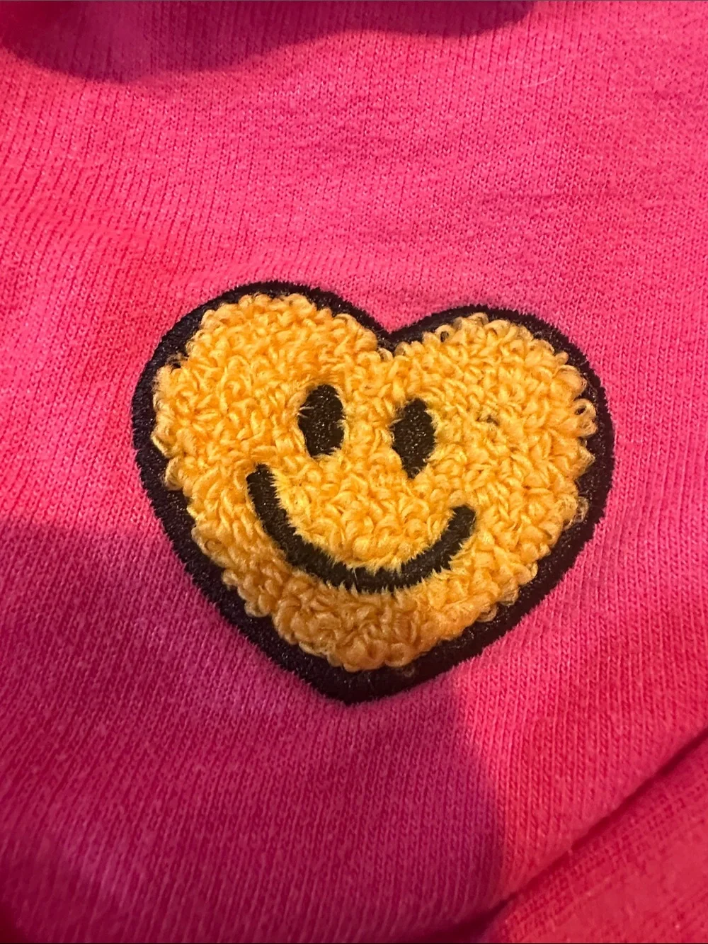 Jessica Simpson Hot Pink Hoodie & Jogger Set with Yellow Smiley Patches